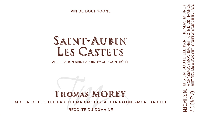 Vin De Bourgogne Saint-Aubin Les Castets