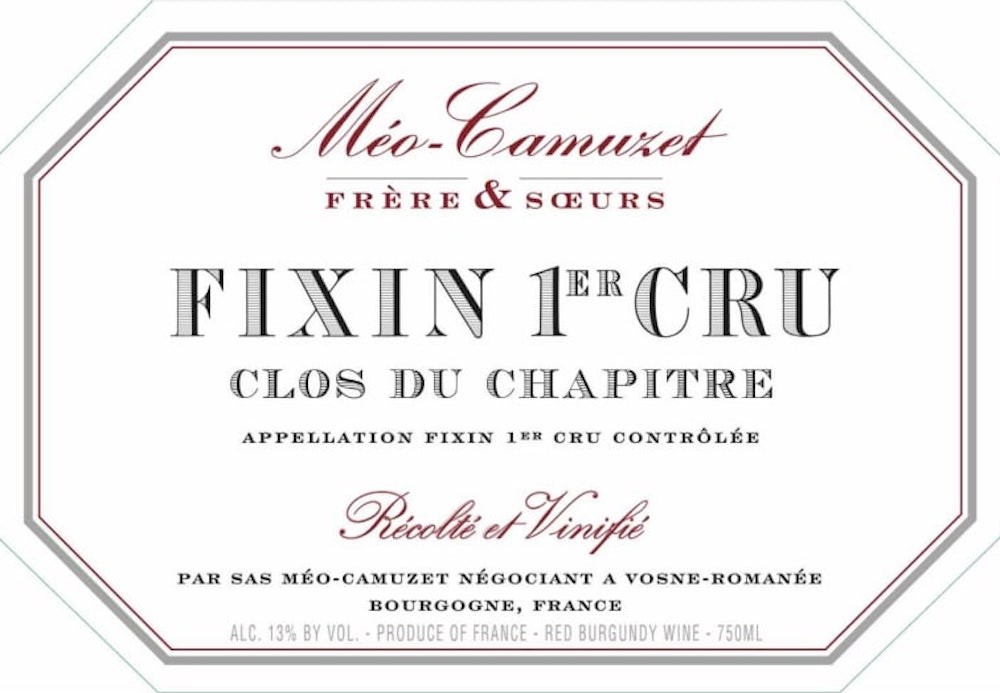Frère & Sœurs Fixin 1er Cru Clos Du Chapitre