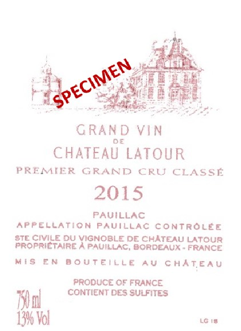 Chateau Latour Premier Grand Cru Classe Specimen