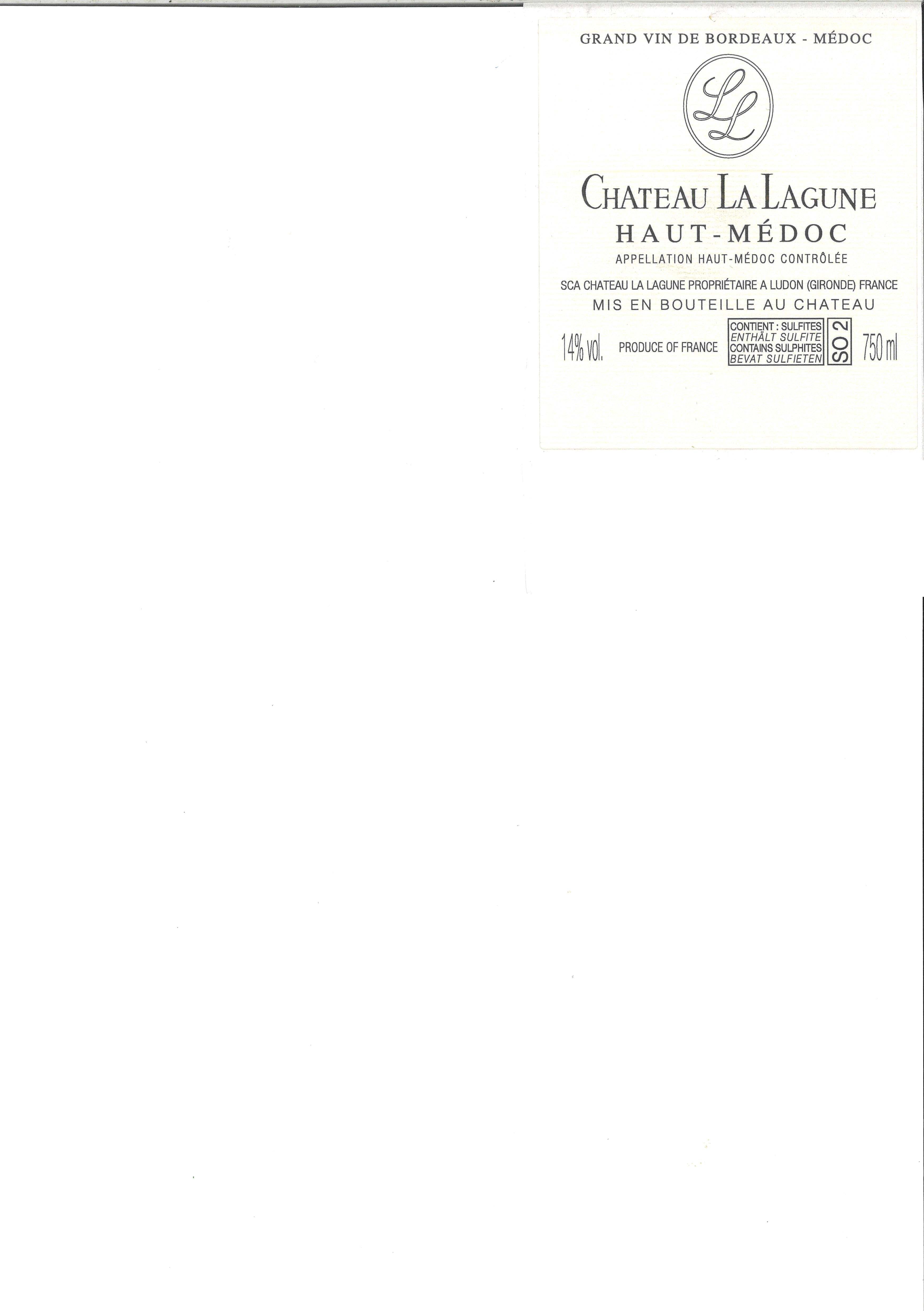 Chateau La Lagune Grand Vin De Bordeaux