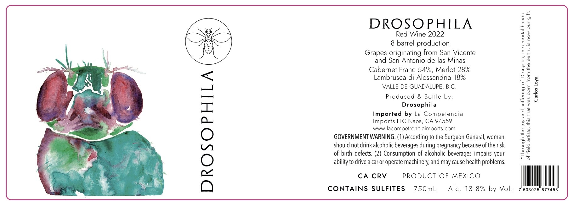 Drosophila Red Wine