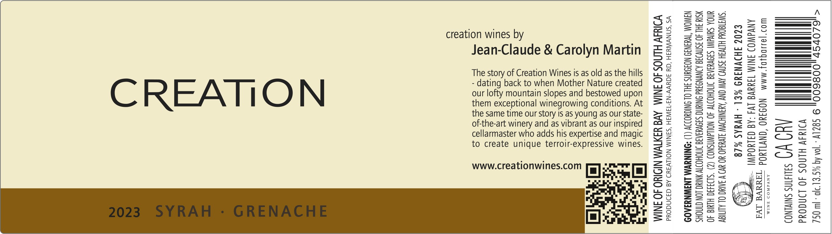 Creation Syrah Grenache
