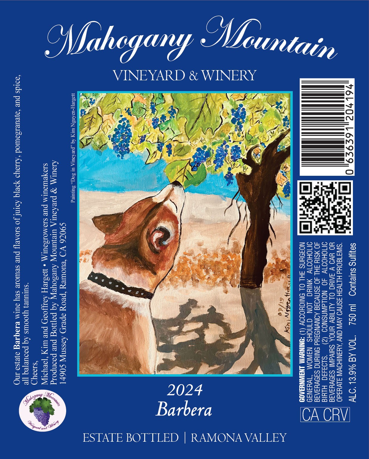 Mahogany Mountain Barbera