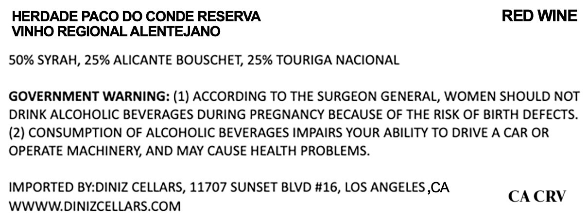 Herdade Paço Do Conde Reserva