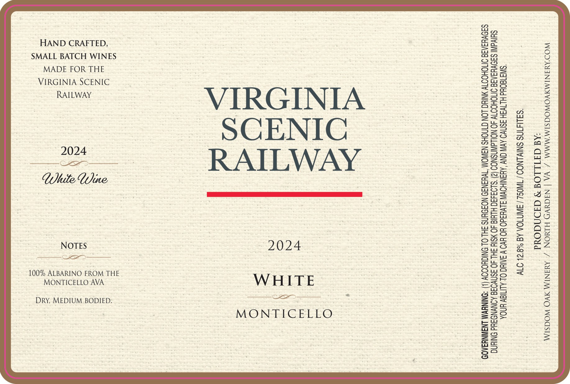 Virginia Scenic Railway White Wine