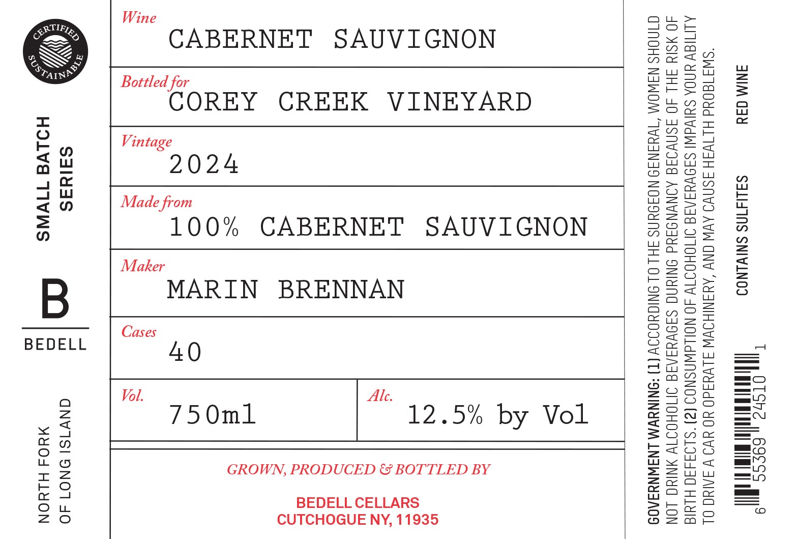Small Batch Series Cabernet Sauvignon