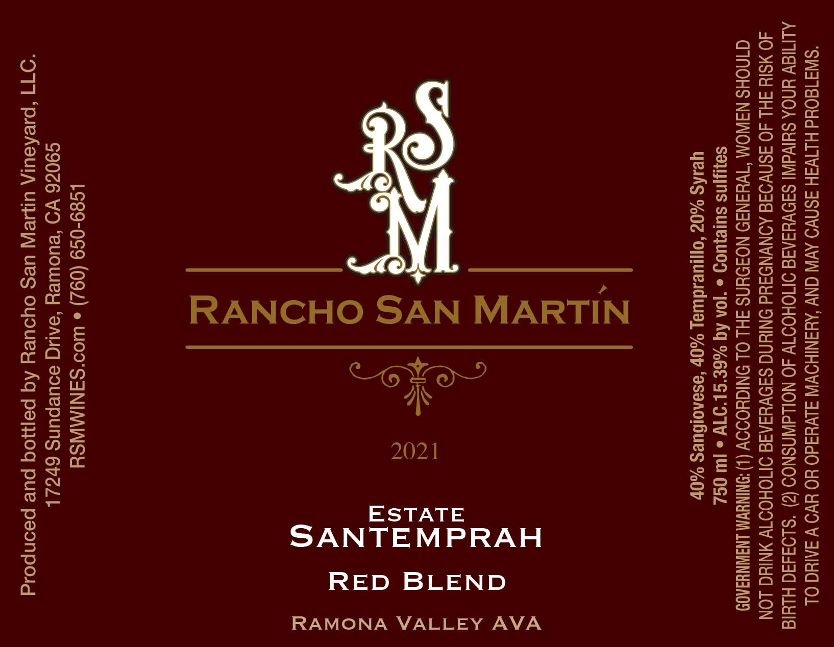 Estate Santempranah Red Blend