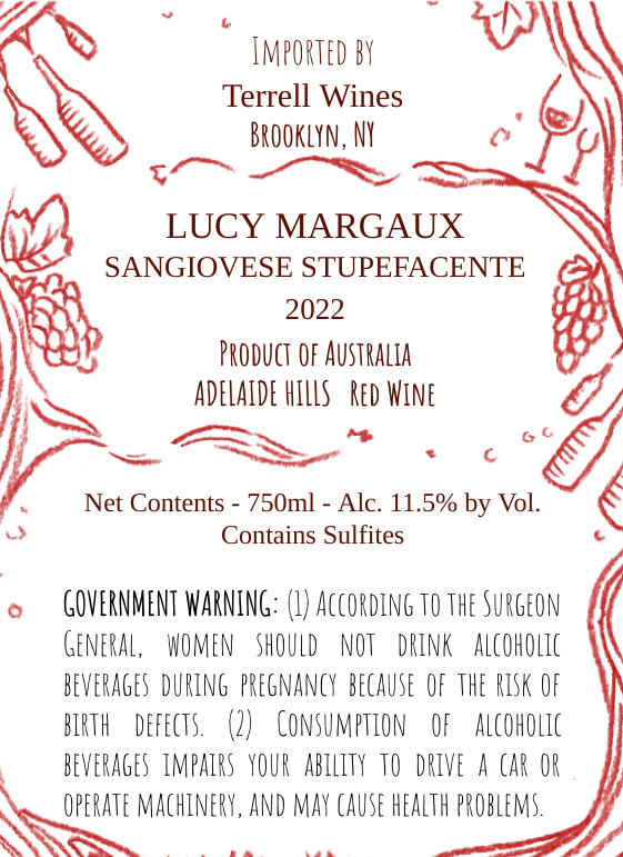Lucy Margaux Sangiovese Stupefacente