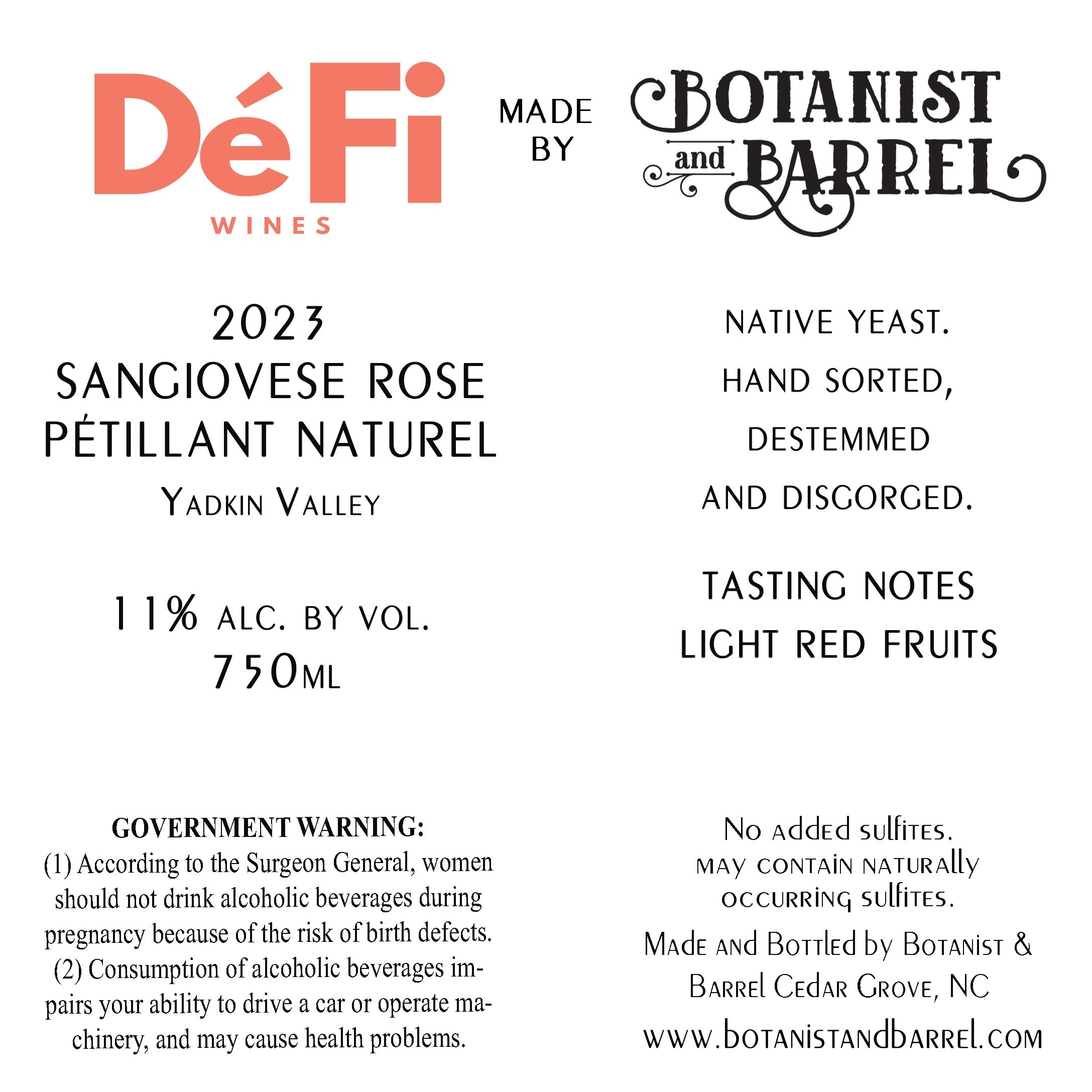 Défi Sangiovese Rose Pétillant Naturel