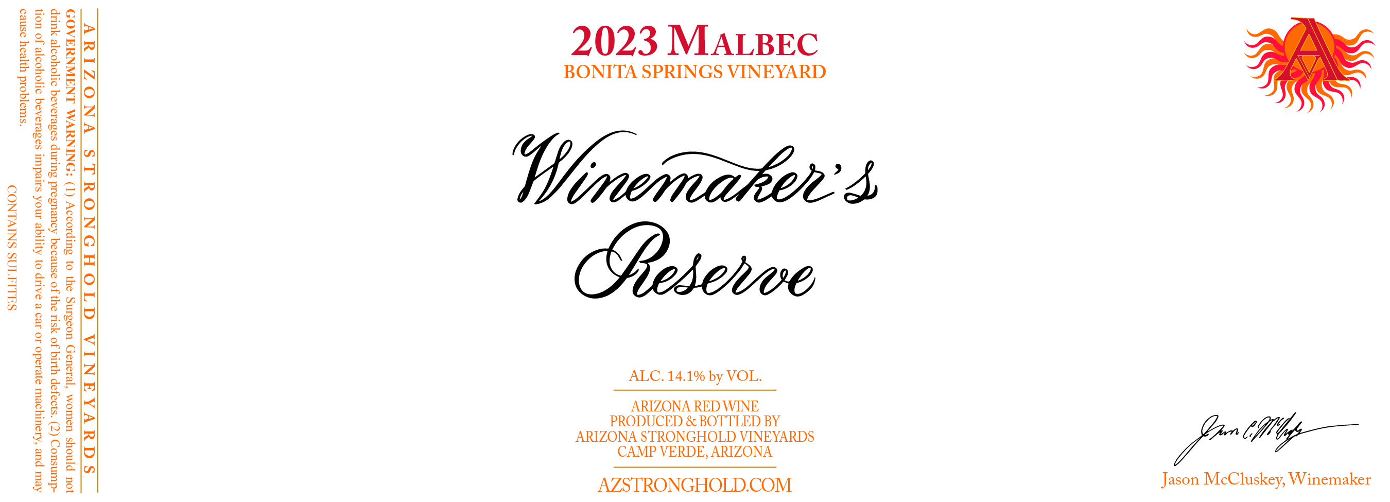 Malbec Bonita Springs Vineyard Winemaker's Reserve