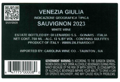 Sauvignon Indicazione Geografica Tipica  White Wine