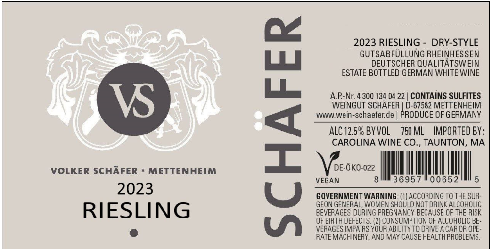 Volker Schäfer  Riesling Dry