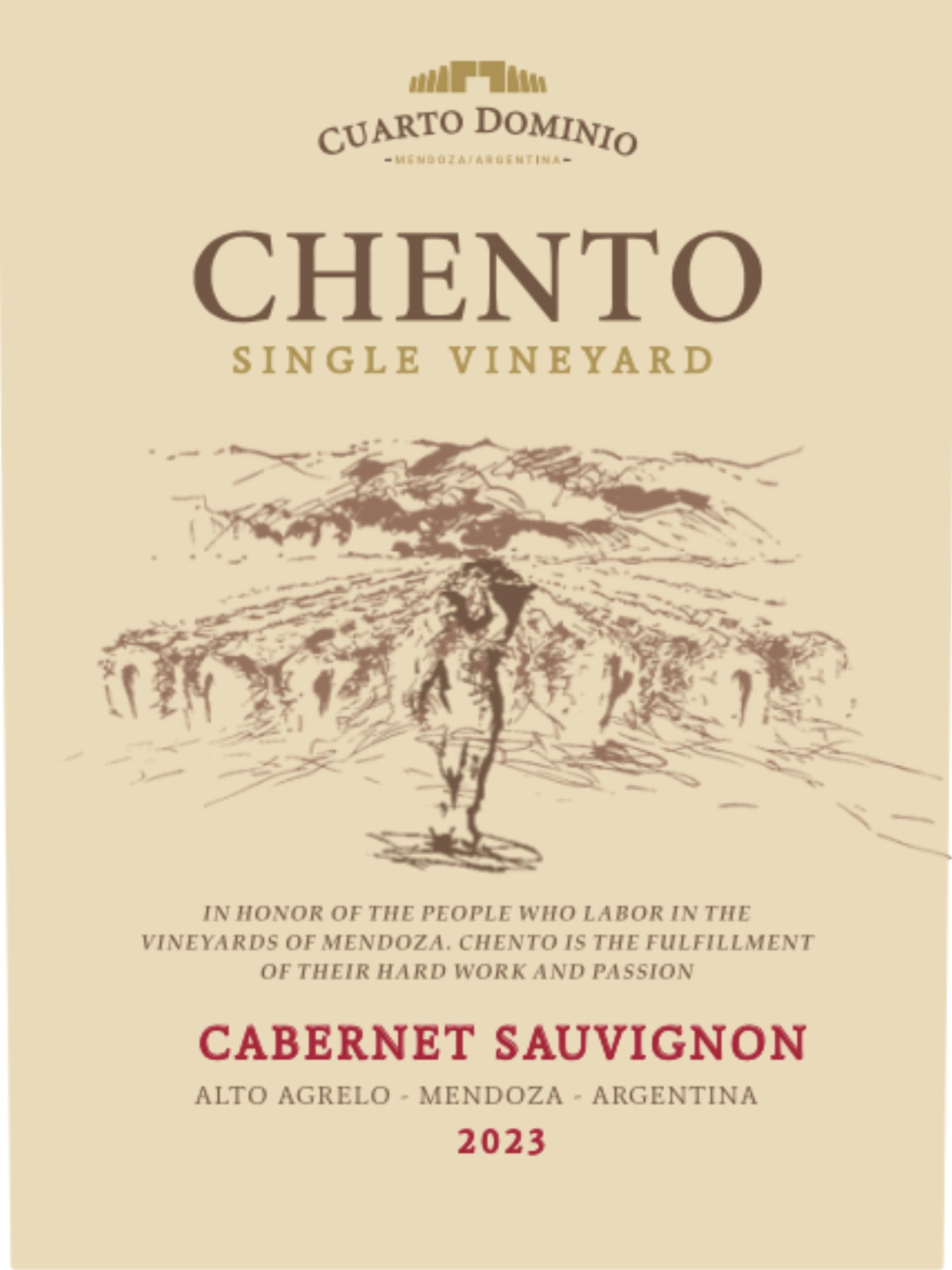 Chento Cabernet Sauvignon Single Vineyard Alto Agrelo