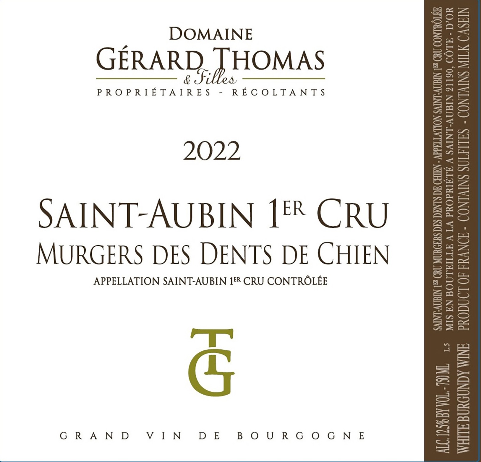 Saint - Aubin 1er Cru Blanc Murgers Des Dents De Chien