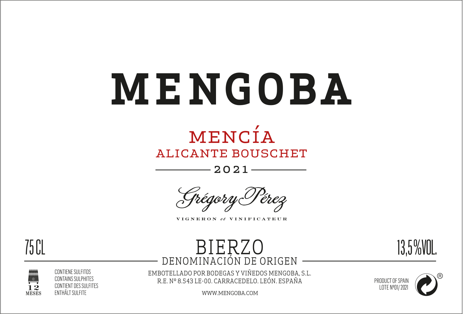 Mengoba Mencía Alicante Bouschet