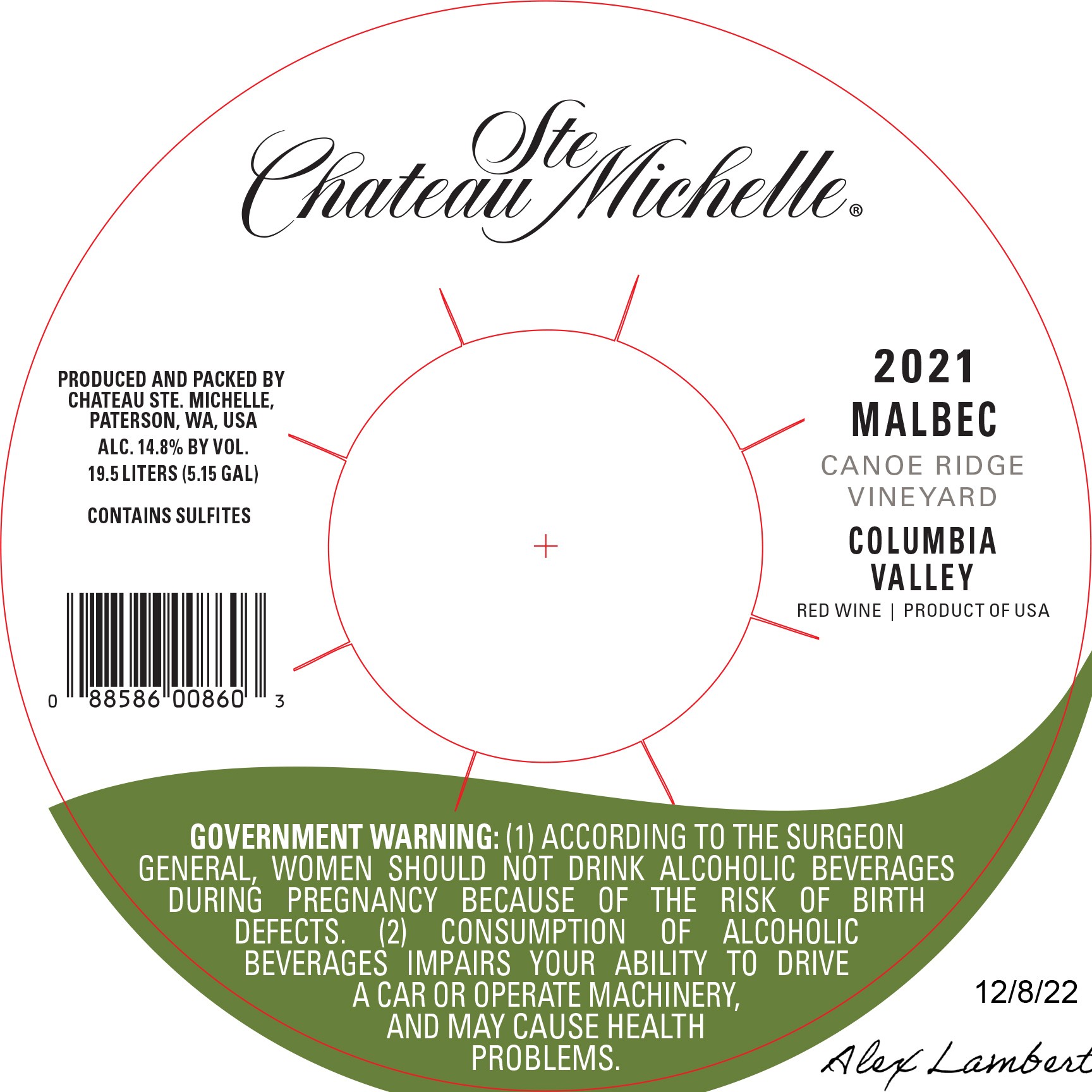 Canoe Ridge Vineyard Malbec