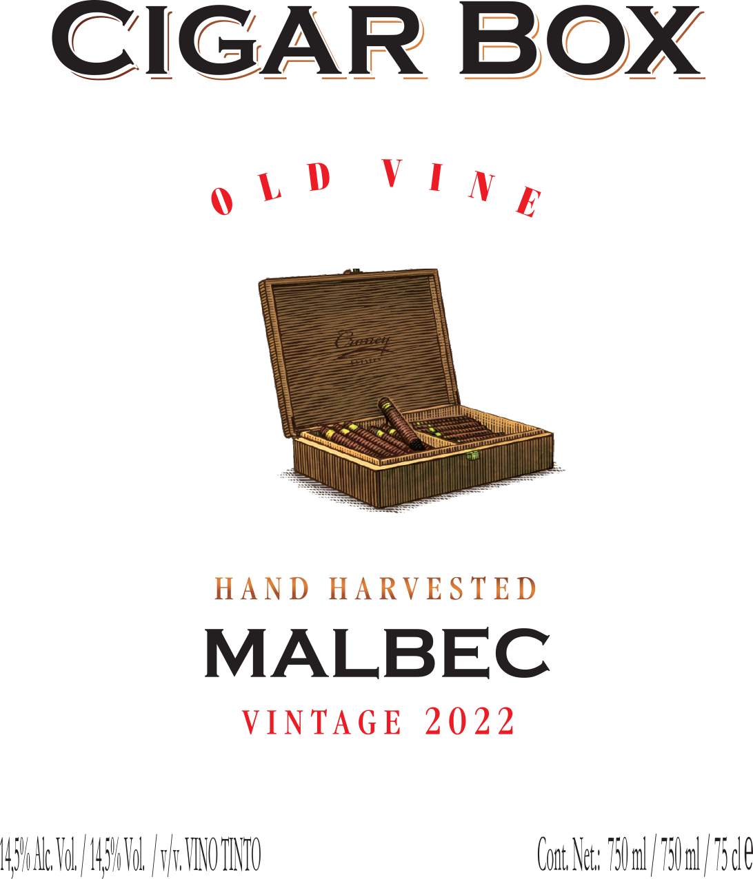 Cigar Box 100 % Malbec