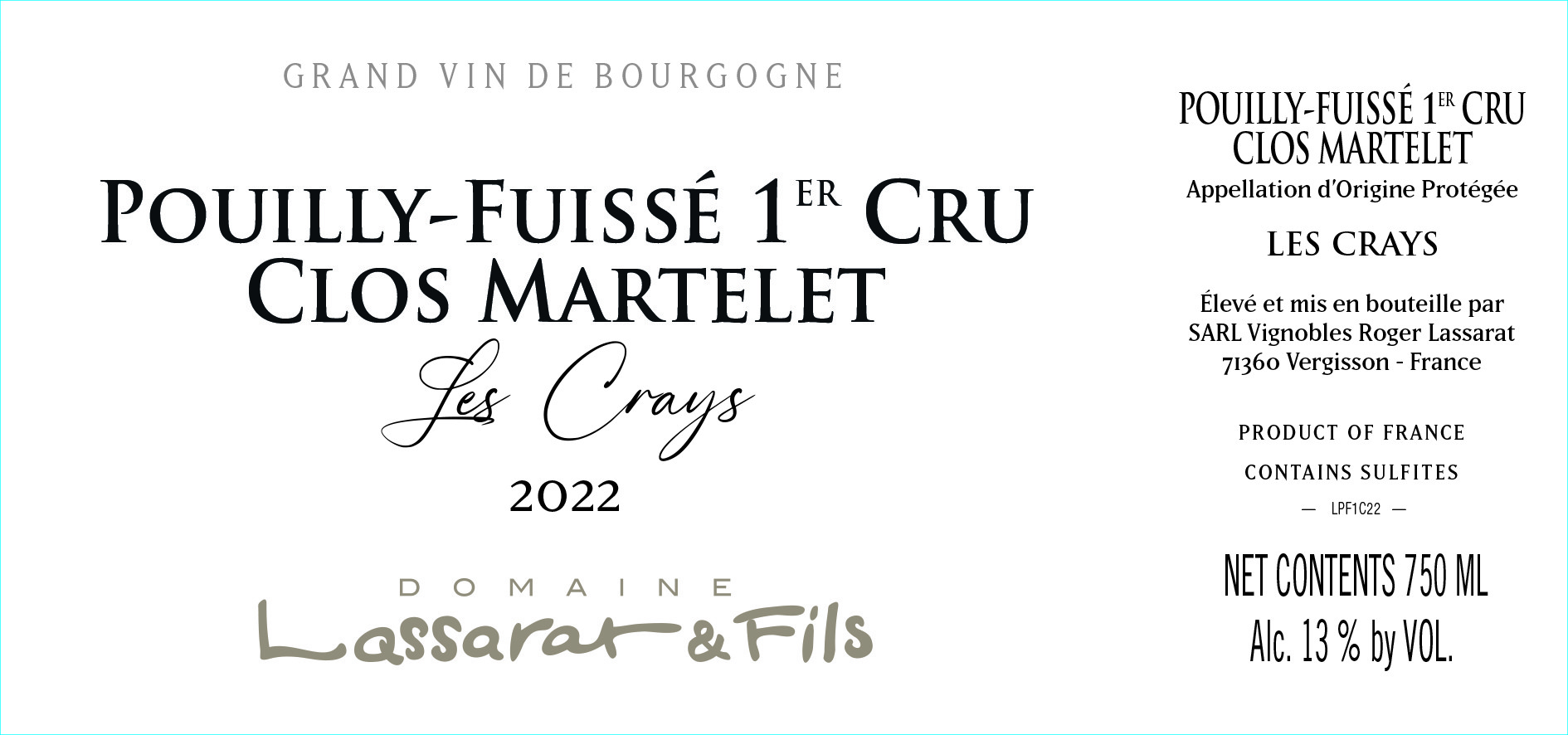 Les Crays Chardonnay