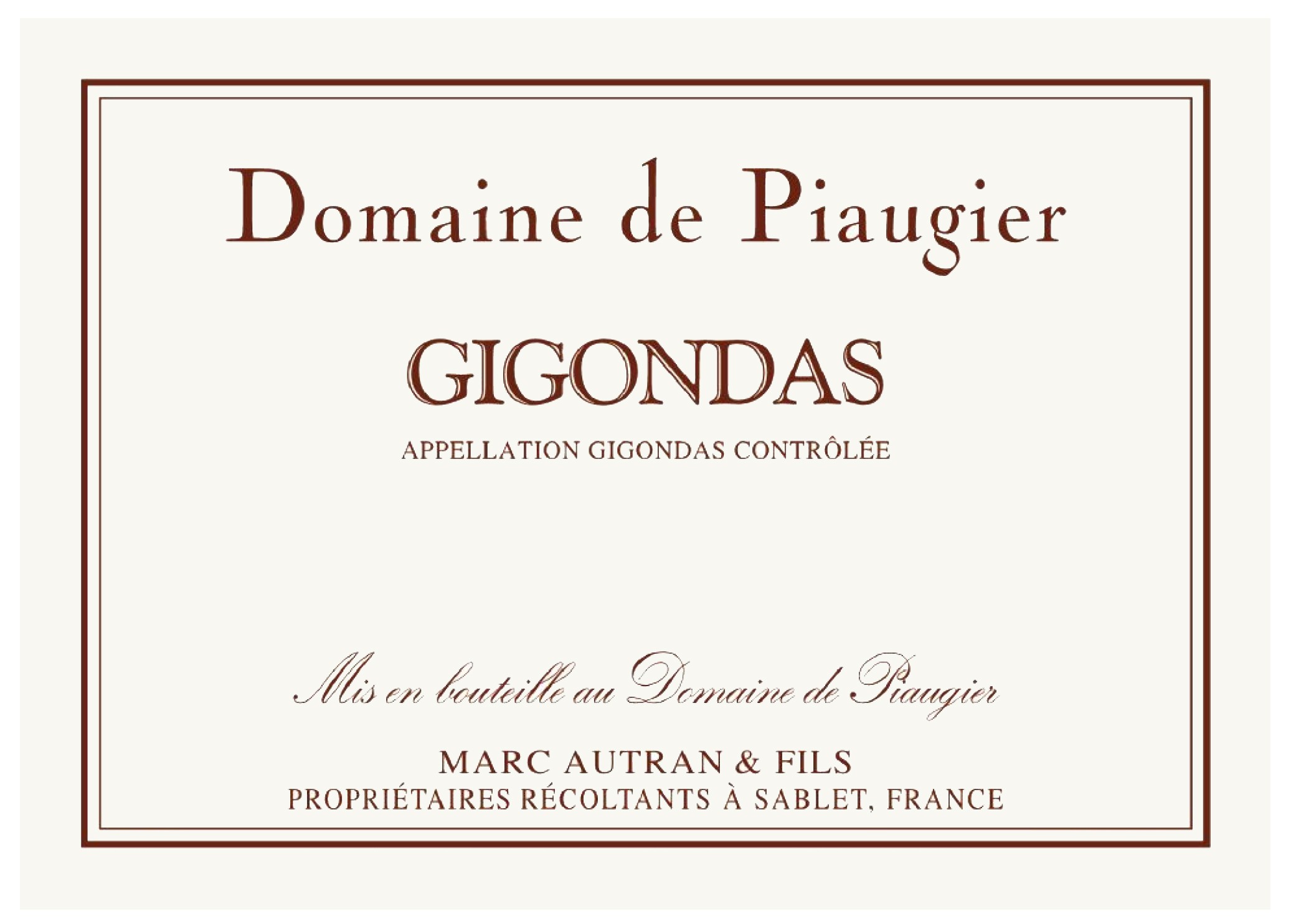 Piaugier En Vallée Du Le Gigondas