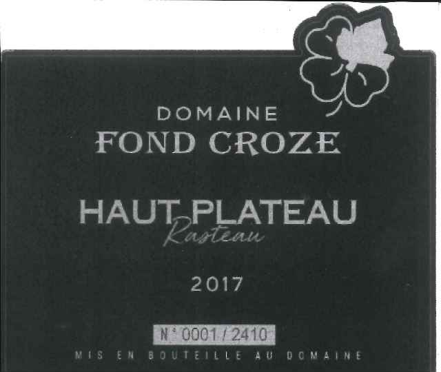 Cuvee Le Haut Plateau