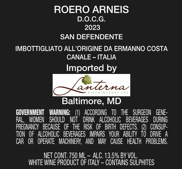 Roero Arneis D.O.C.G.