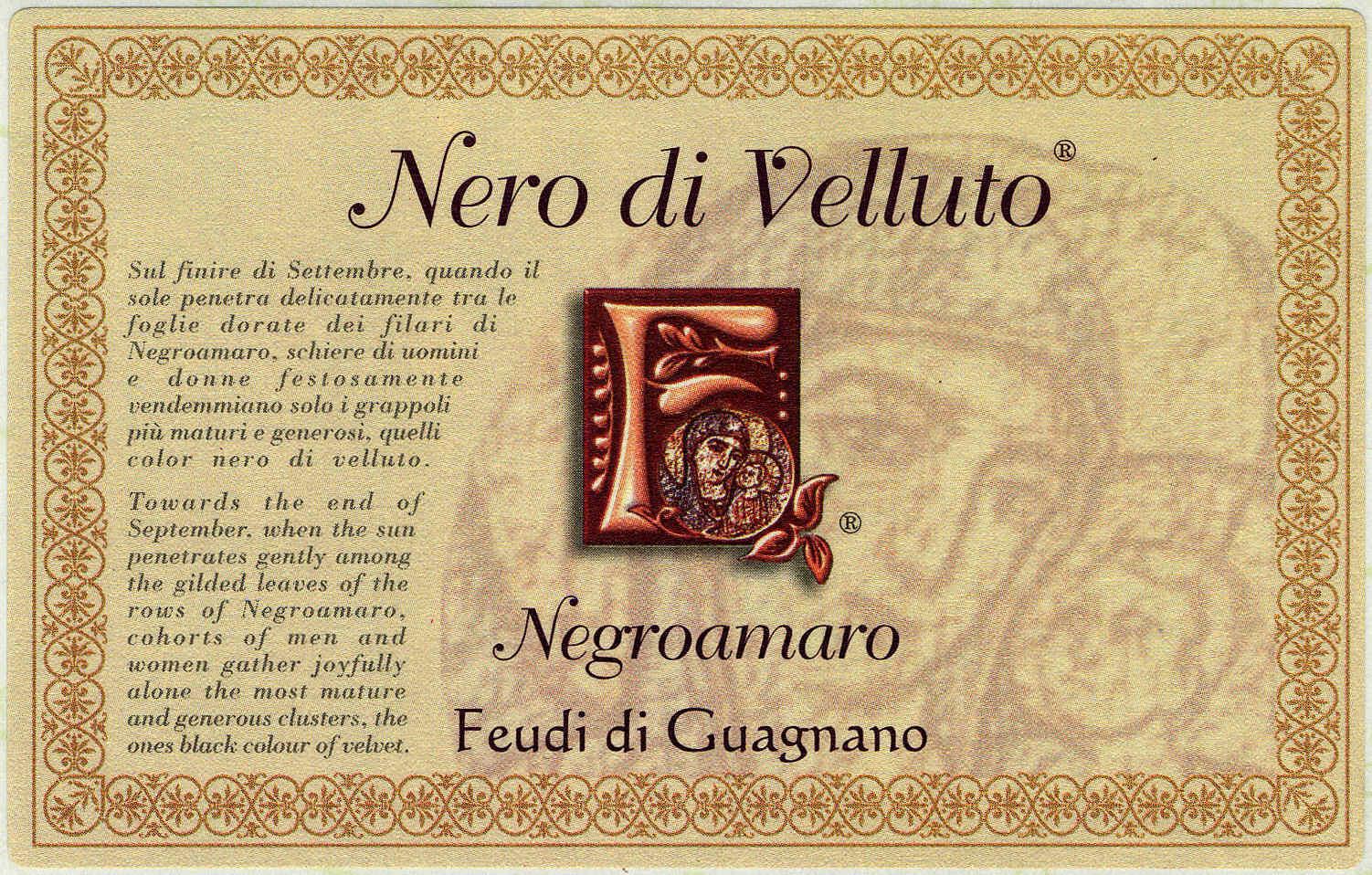 Feudi Di Guagnano Nero Di Velluto