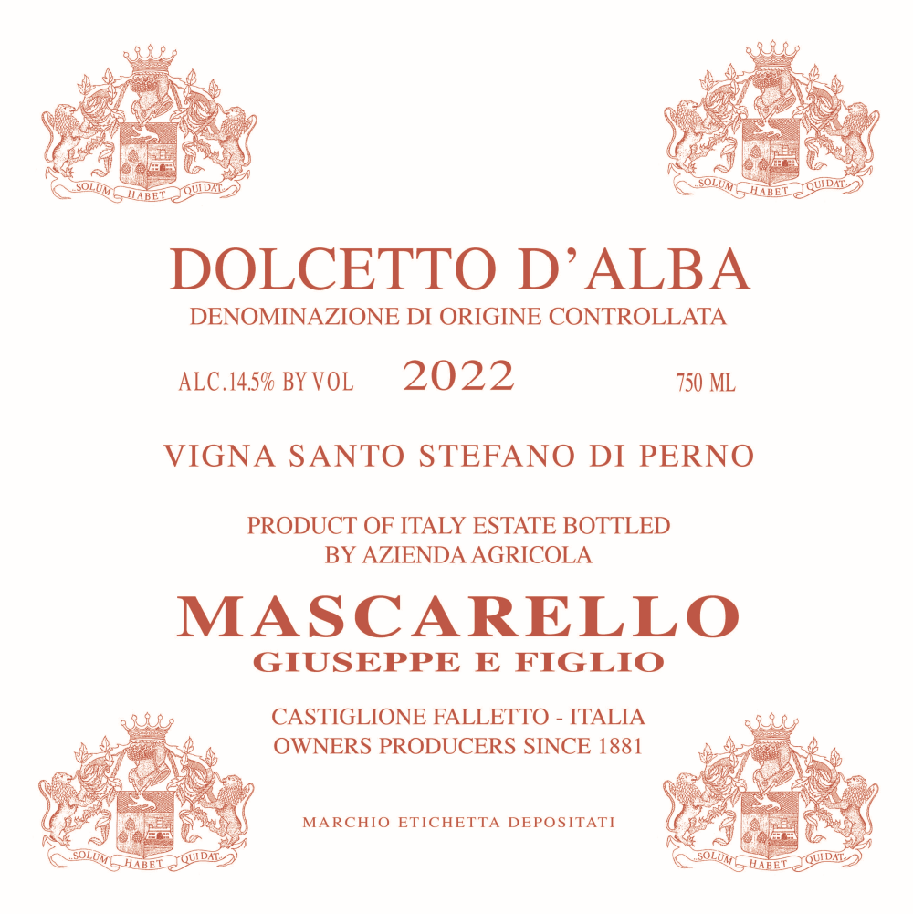 Dolcetto D'alba Vigna Santo Stefano Di Perno