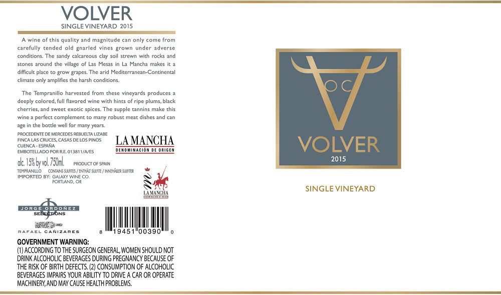 Volver Single Vineyard