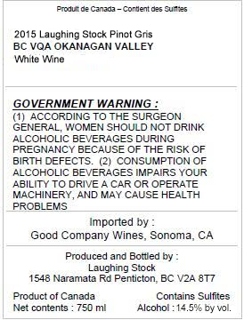 Laughing Stock Pinot Gris