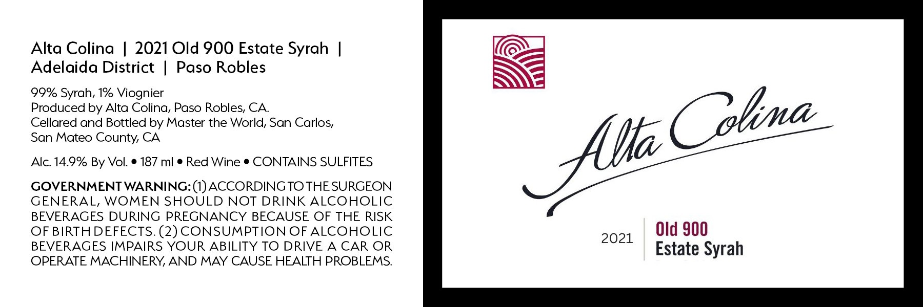 Old 900 Estate Syrah