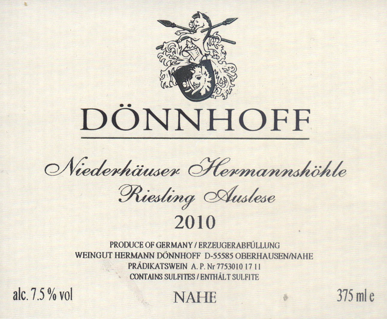 Niederhauser Hermannshohle Auslese