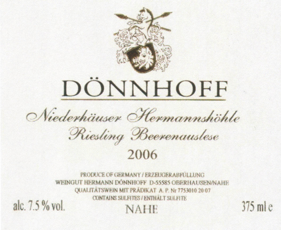Niederhauser Hermannshohle Beerenauslese