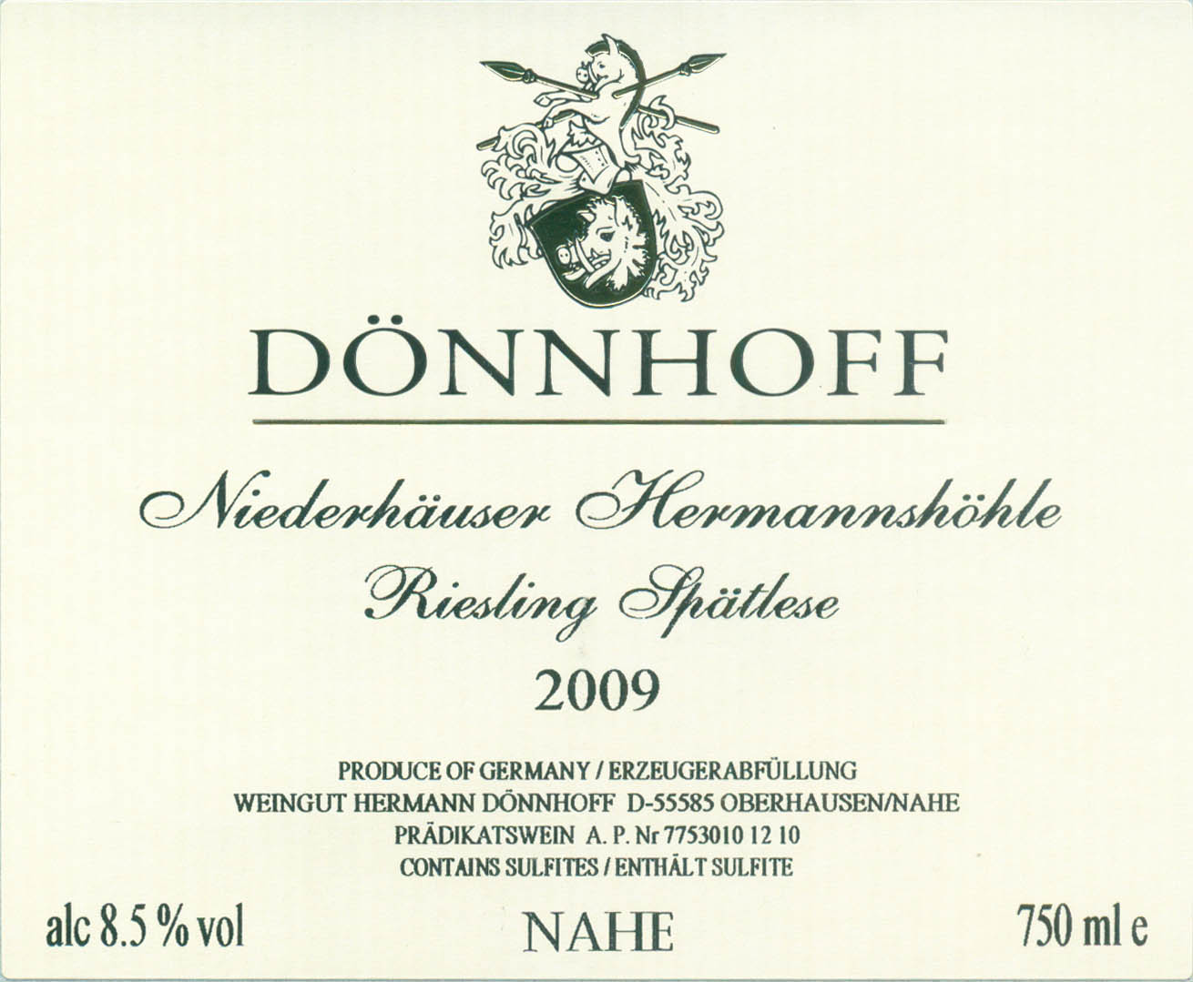 Niederhauser Hermannshohle Spatlese