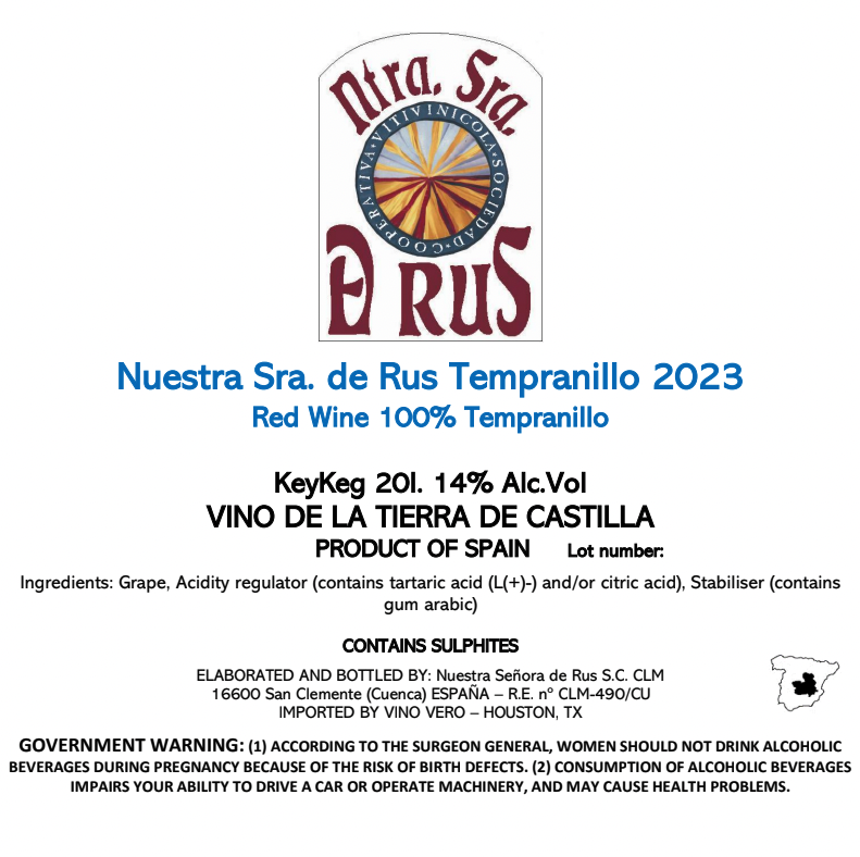 Nuestra Sra . De Rus Tempranillo