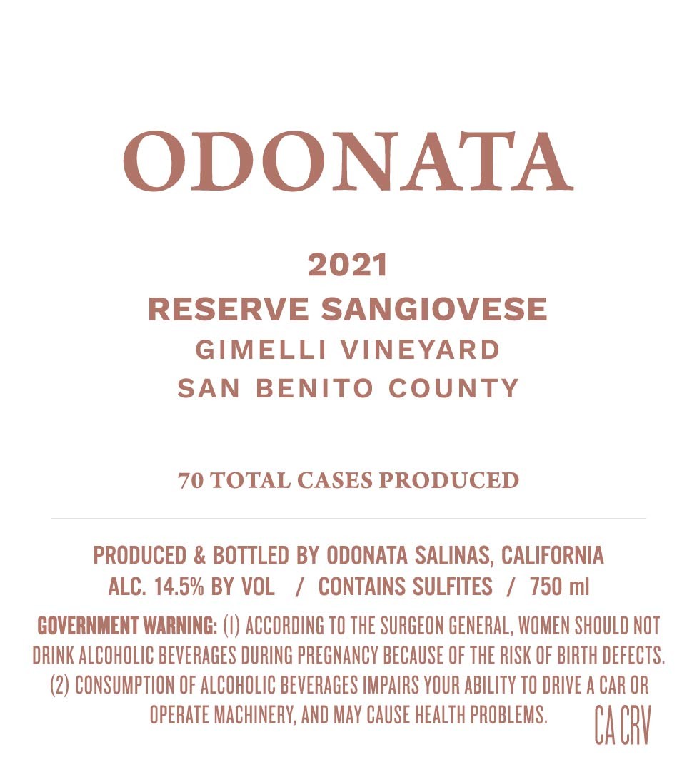 Reserve Sangiovese