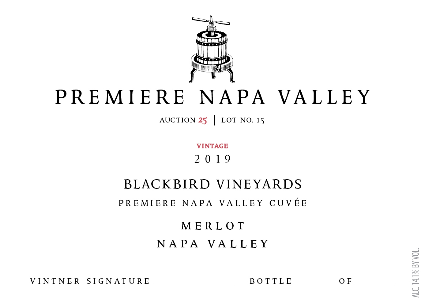 Blackbird Vineyards Lot 15