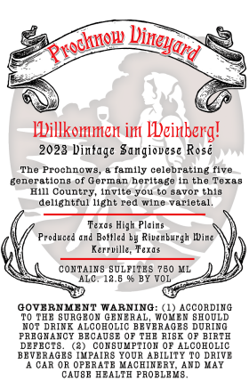 Willkommen Im Weinberg ! Dintage Sangiovese Rosé