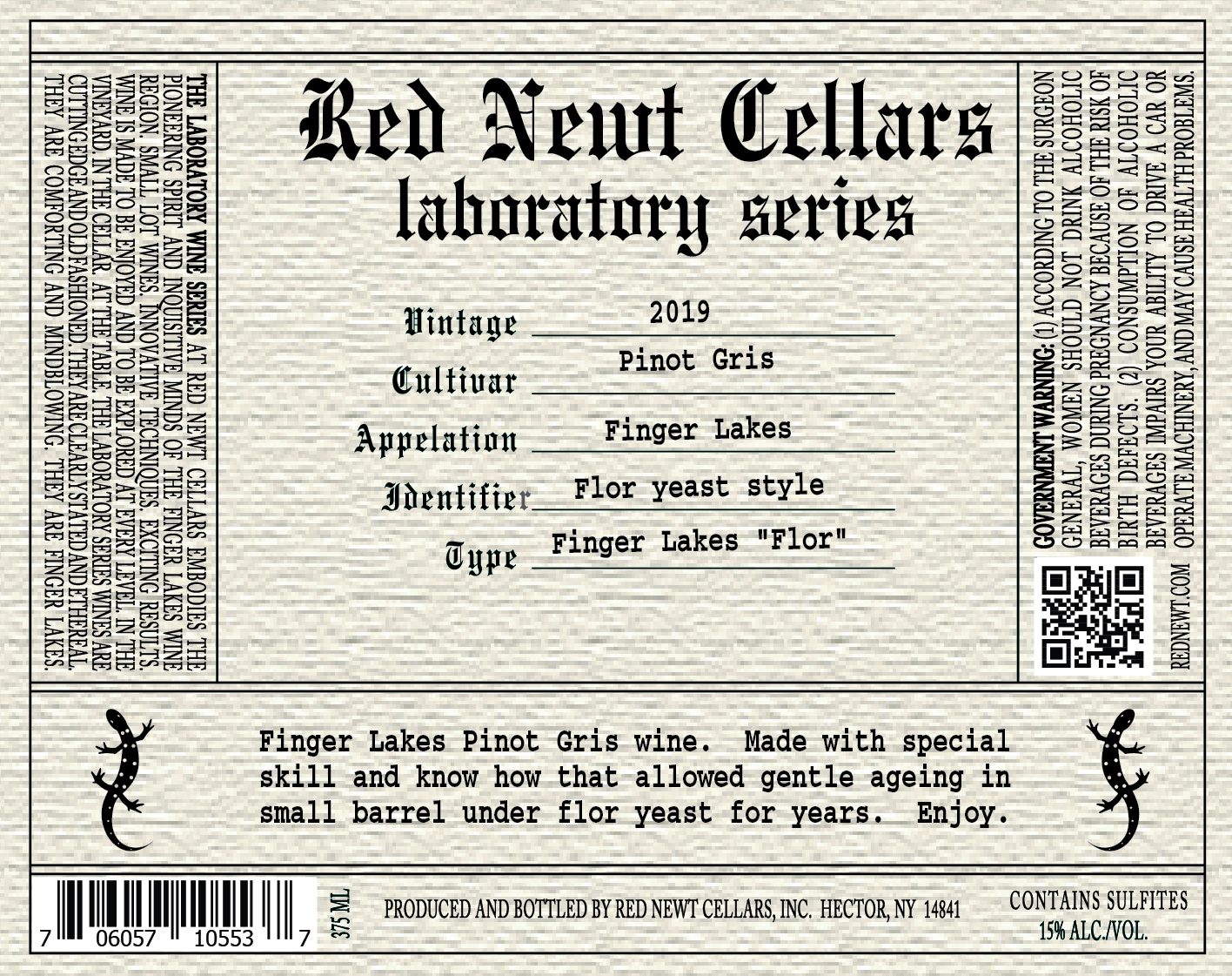 Flor Yeast Style - Finger Lakes "Flor"