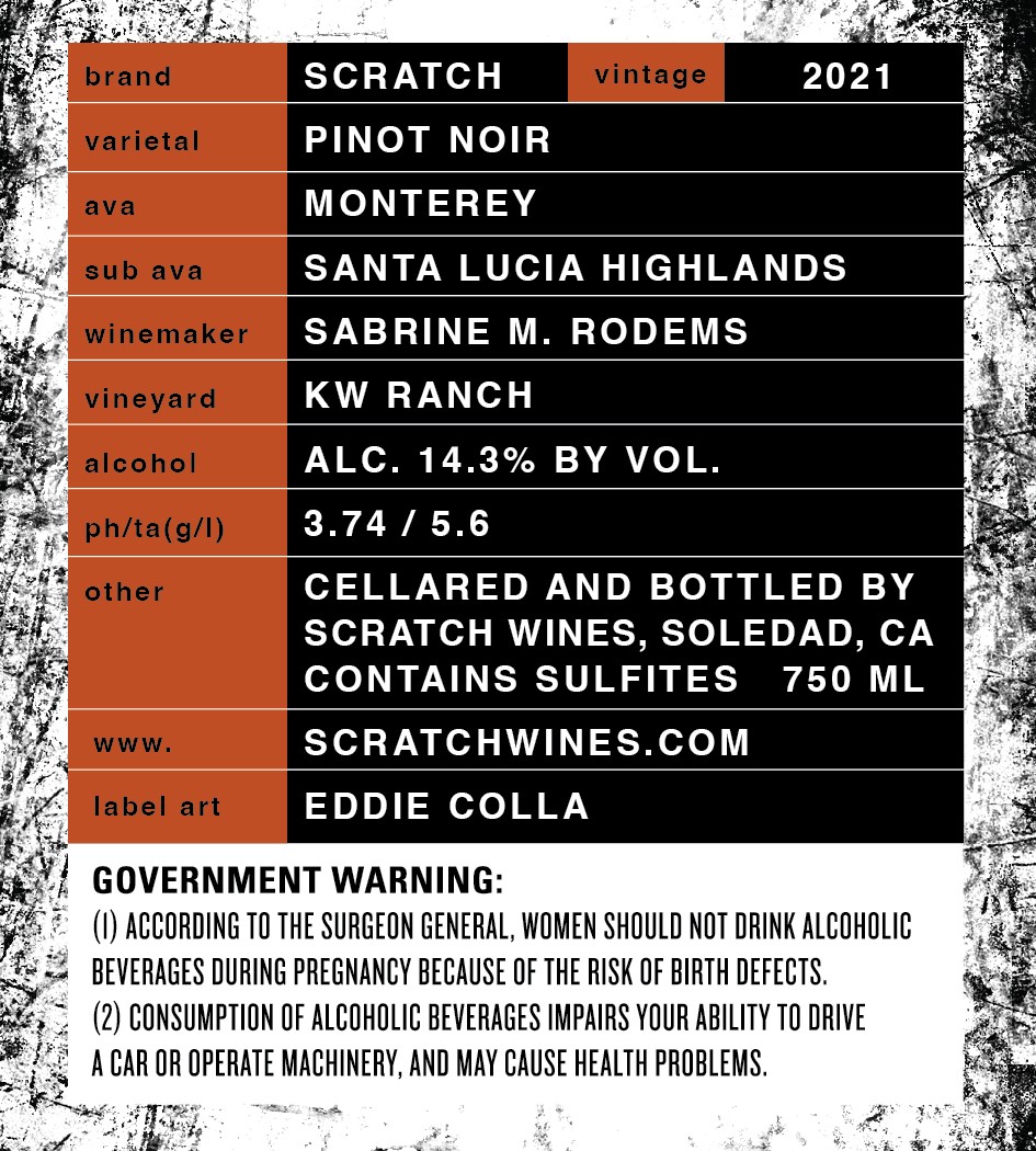 Scratch Pinot Noir Monterey