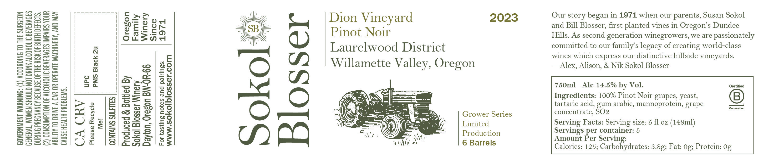 Dion Vineyard Pinot Noir
