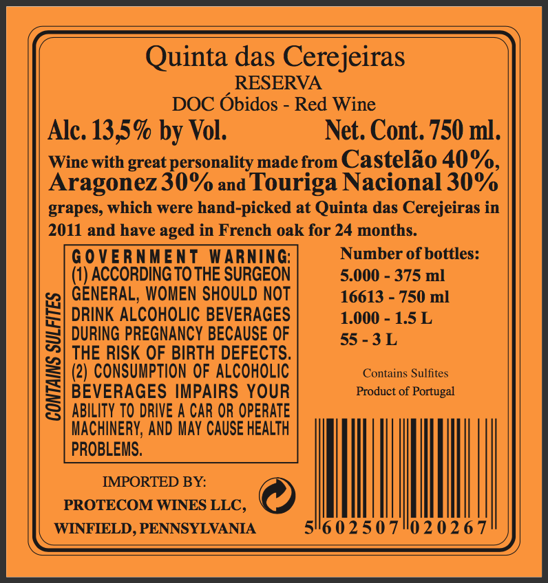 Quinta Das Cerejeiras Reserva Tinto