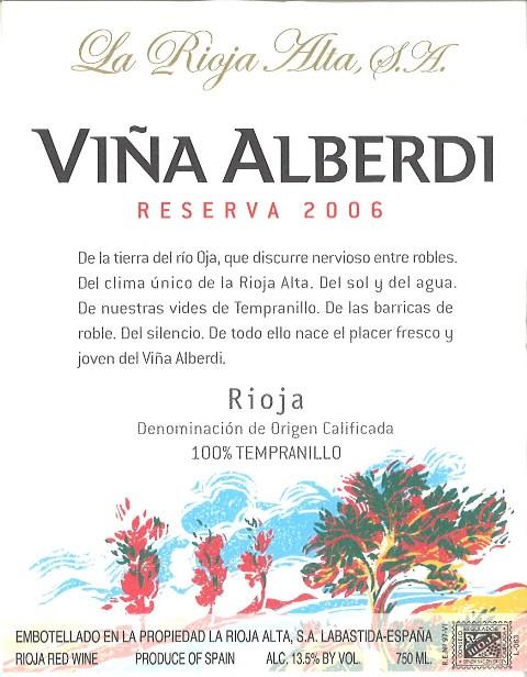 Vina Alberdi Reserva