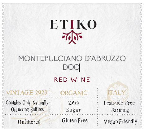 Montepulciano D'abruzzo Doc Red Wine