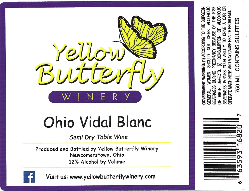 Vidal Blanc Semi Dry Table Wine