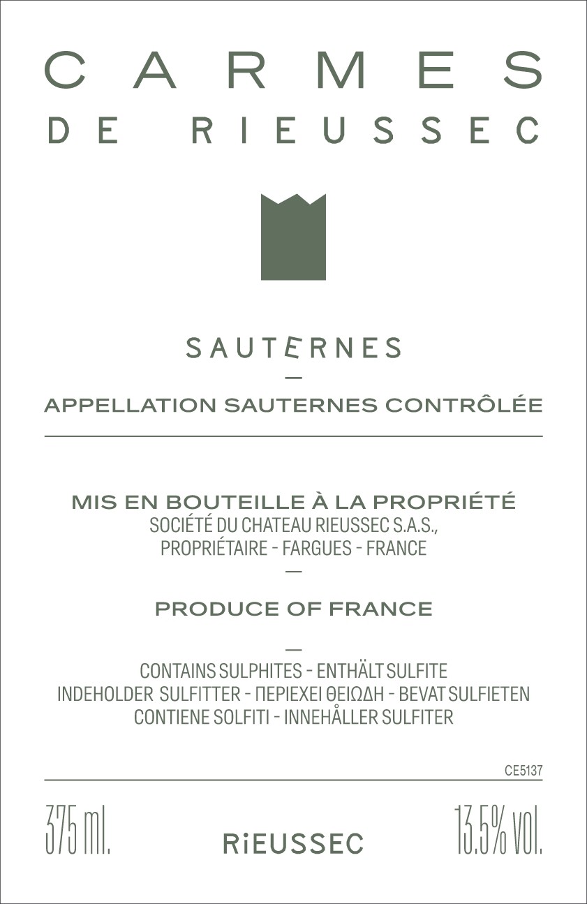 Carmes De Rieussec Sauternes