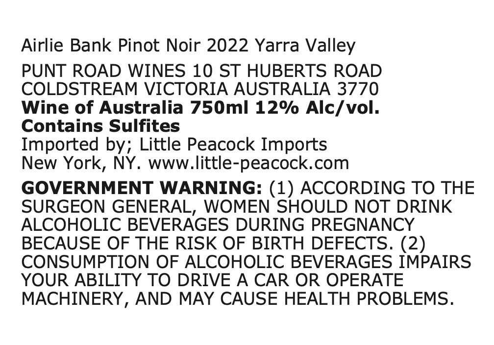 Airlie Bank Pinot Noir