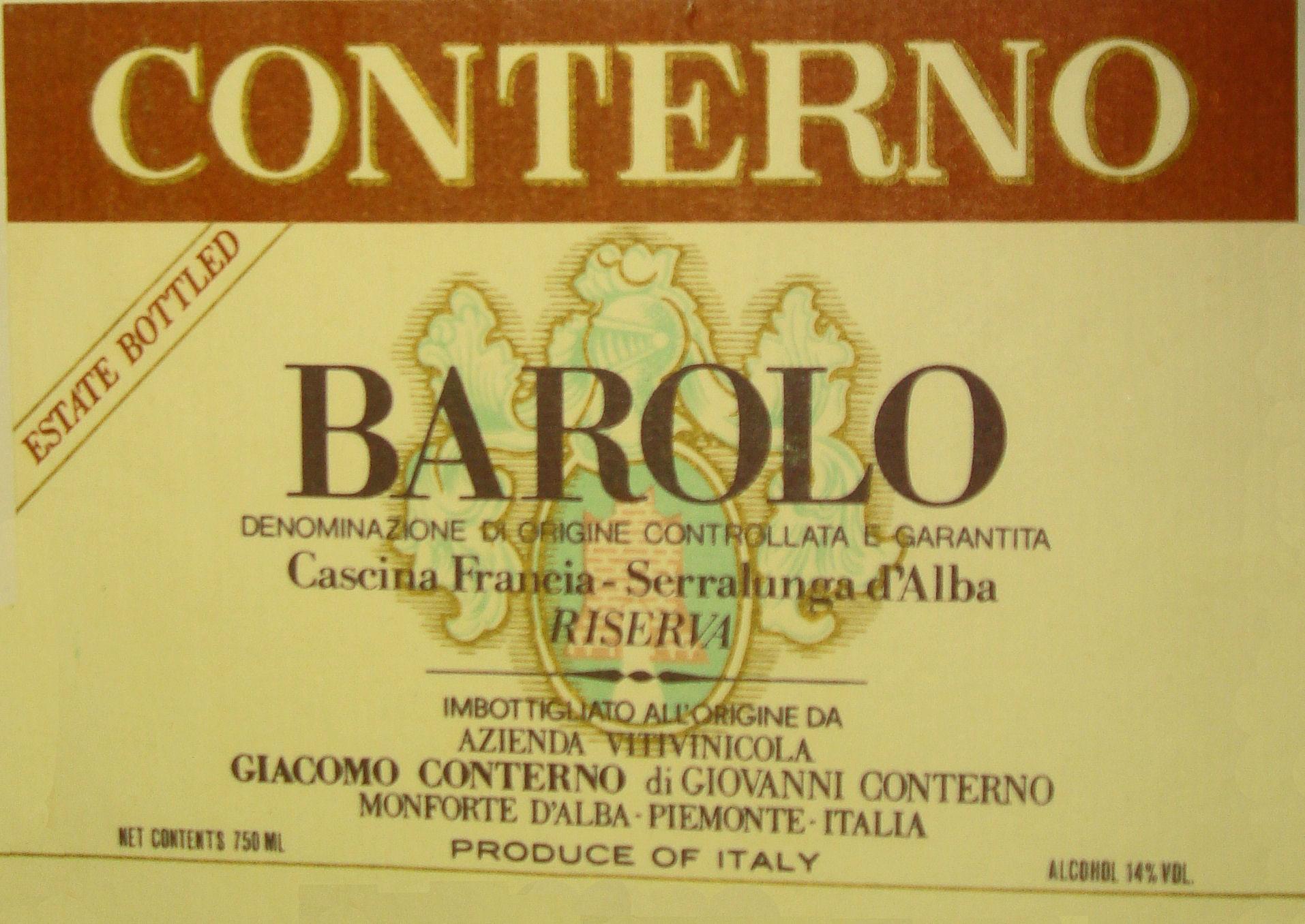 Barolo Riserva Giovanni Conterno