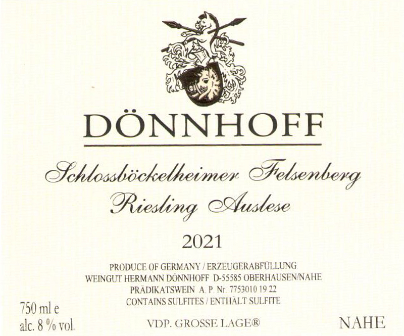 Schlossböckelheimer Felsenberg Riesling Auslese