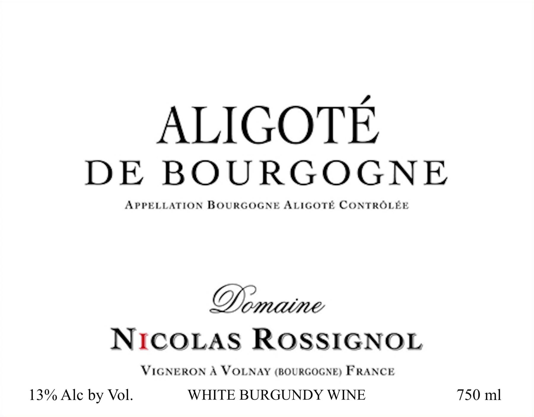 Aligoté De Bourgogne