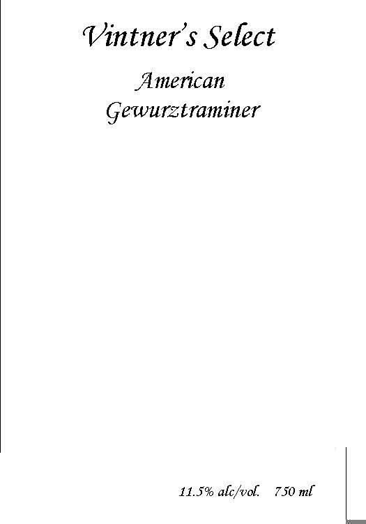 Vintner's Select Gewurztraminer